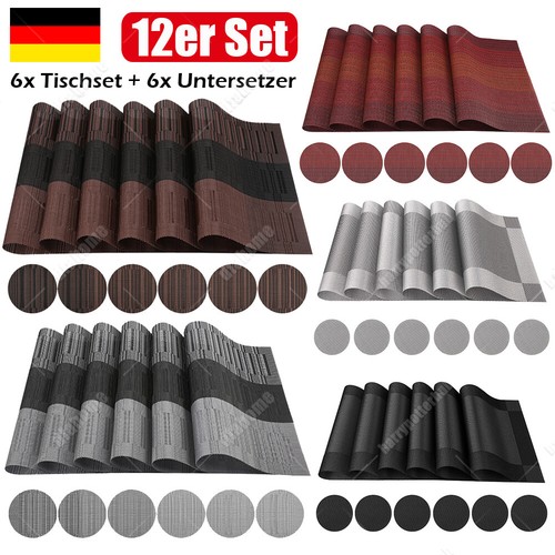 12er set tischset pvc - set,
