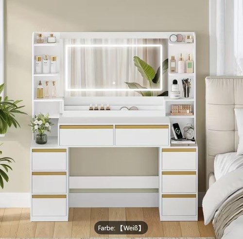 Schminktisch mit led spiegel - mit,