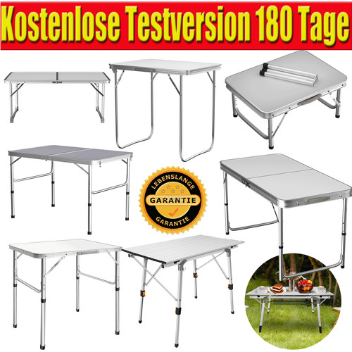 Alu campingtisch - alu,