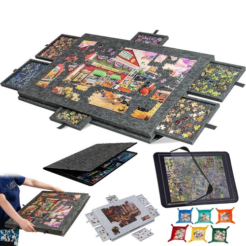 Puzzletisch mit schubladen - mit,