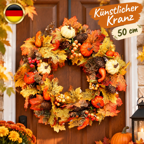 Herbstlicher dekokranz kranz - herbstlicher,